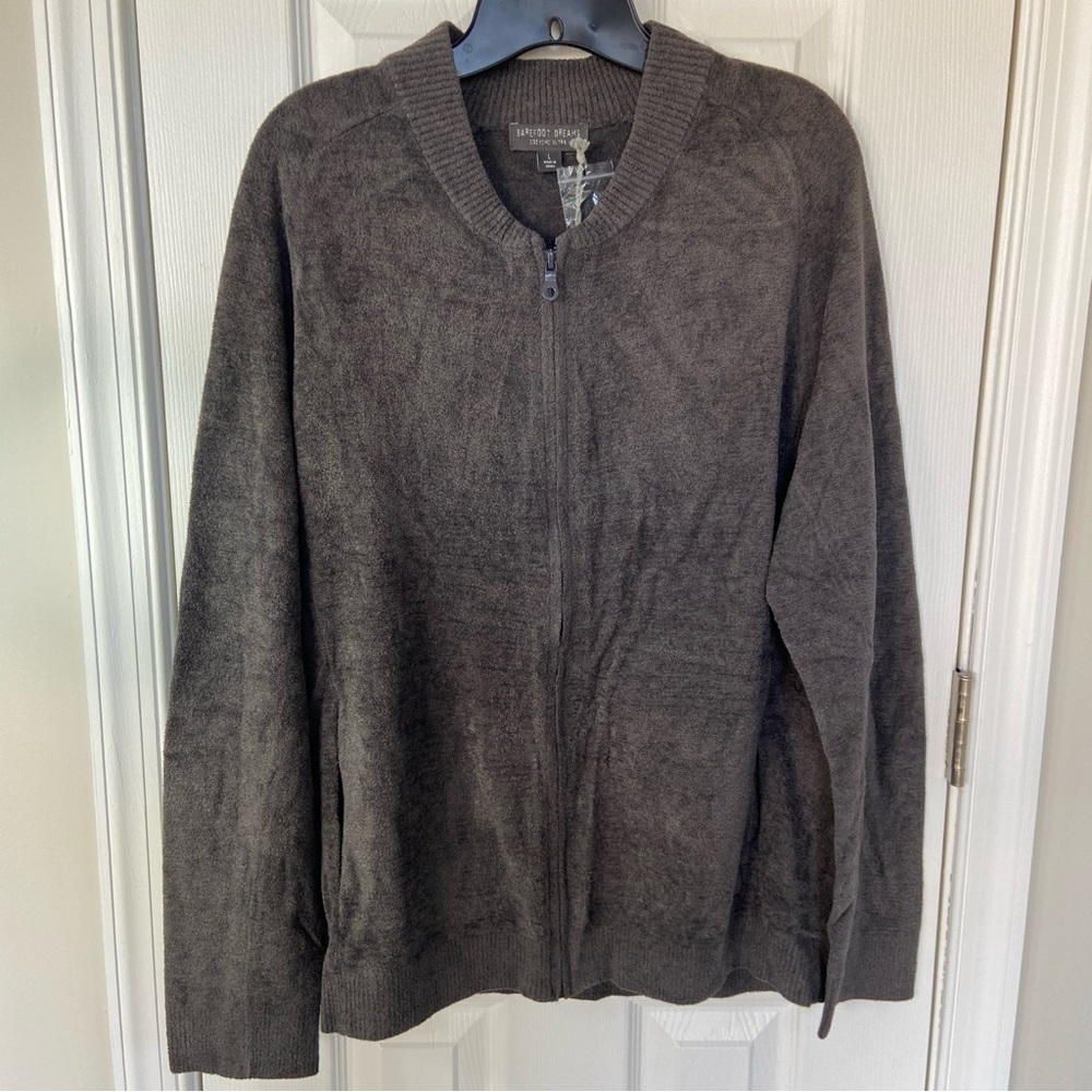Barefoot Dreams Men’s CozyChic Ultra Lite® Men's Zip-Front Jacket NEW Large